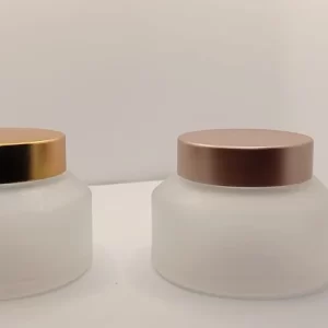 100gm Clear Frosted Slant Glass Jar - Image 2