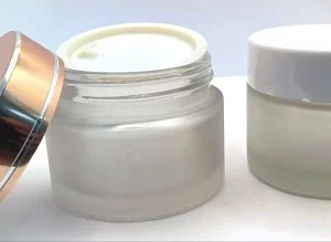 50g Clear Frosted Glass Jar - Image 2