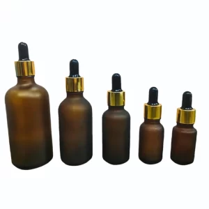 10 To 100ML Amber Frosted Glass Bottle - Image 5