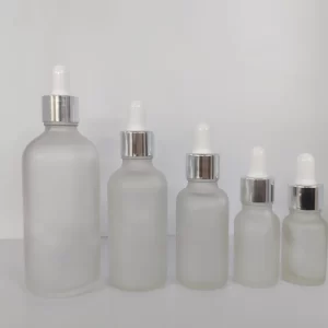 Clear Frosted Glass Dropper Bottle - Image 2