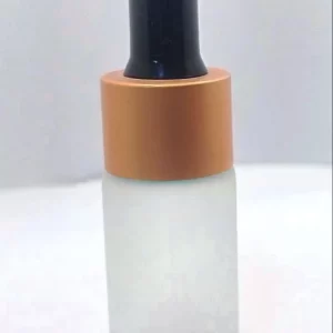 Round Clear Frosted Glass Dropper Bottle - Image 3