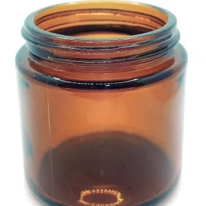 100gm. Amber Cream Glass Jar - Image 2