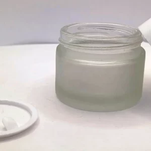 50g Clear Frosted Glass Jar - Image 4