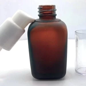 30 To 50ML Amber Frosted Square Glass Bottle - Image 4