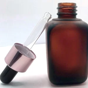 30 To 50ML Amber Frosted Square Glass Bottle - Image 3
