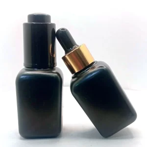 30ml Black Matt Square Bottle With Dropper - Image 4