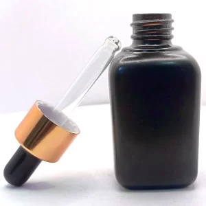 30ml Black Matt Square Bottle With Dropper - Image 7