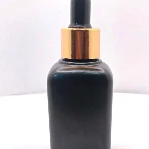 30ml Black Matt Square Bottle With Dropper - Image 2