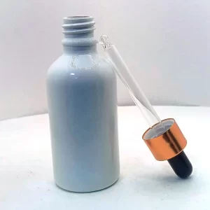 White Coated Glass Bottle - Image 4
