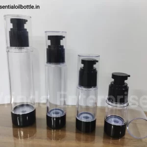 30ML Black/White Plastic Airless Bottle - Image 3