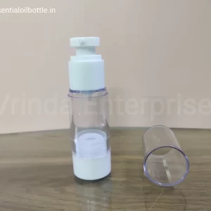 30ML Black/White Plastic Airless Bottle - Image 4