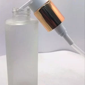 100ML Clear Frosted Flat Shoulder Glass Bottle - Image 5