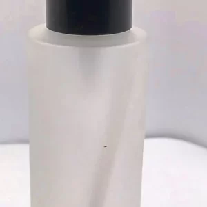 100ML Clear Frosted Flat Shoulder Glass Bottle - Image 8