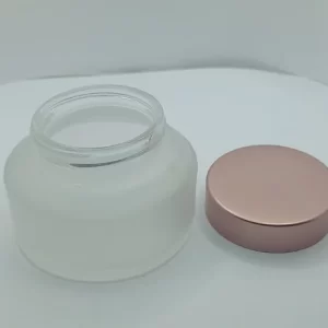 100gm Clear Frosted Slant Glass Jar - Image 7