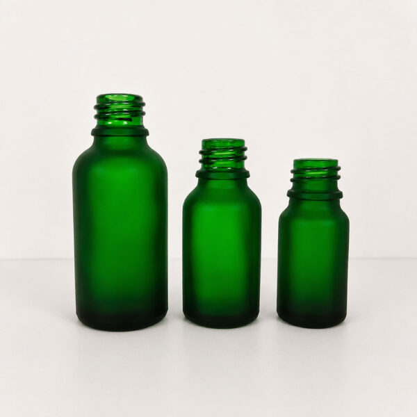 YB-frosted-green-glass-dropper-bottle