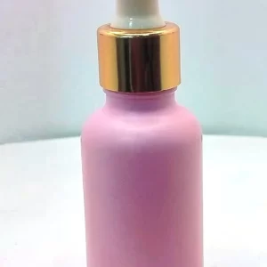 Dark Pink Glass Dropper Bottle - Image 3