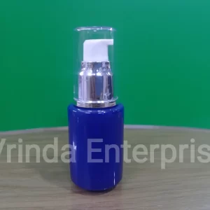 30ML Royal Blue with Silver Pump Glass Bottle - Image 6