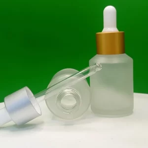30ml Clear Frosted Slant Bottle With Dropper - Image 2