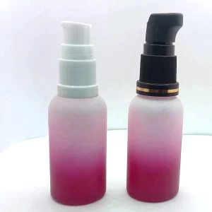 Pink Clear Frosted Glass Dropper Bottle - Image 4