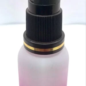 Pink Clear Frosted Glass Dropper Bottle - Image 3