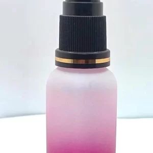 Pink Clear Frosted Glass Dropper Bottle - Image 5