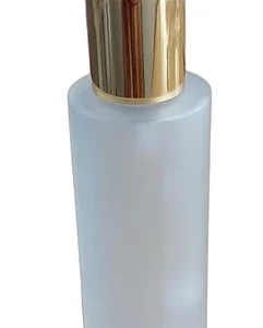 100ML Clear Frosted Flat Shoulder Glass Bottle - Image 3