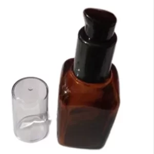 Rectangle Lotion Pump Glass Bottle - Image 3